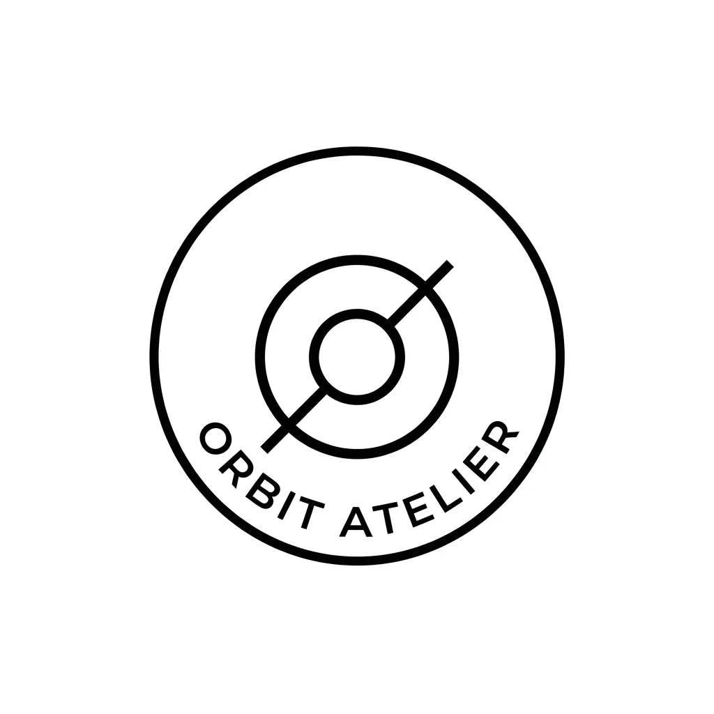 Circle Logo result: Circle Logo: Minimal + Initial Letter + Black & White